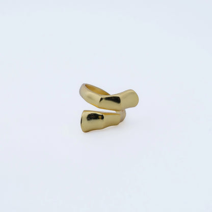 Bold Polished Organic Wrap Statement Ring