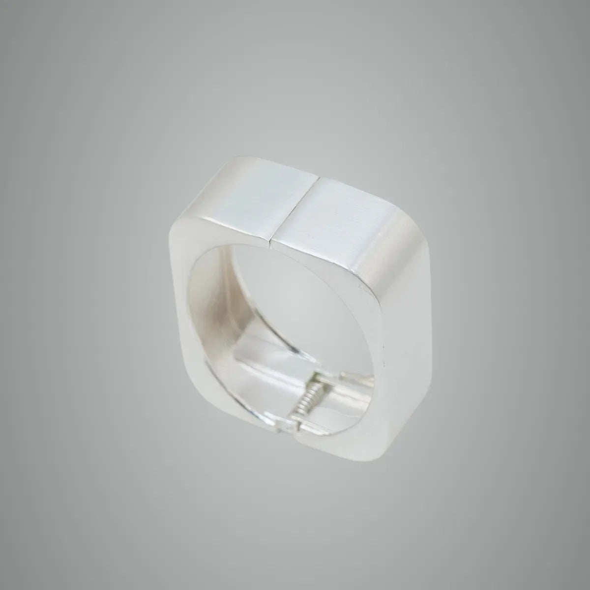 Matte Silver Square Bracelet Anti Tarnish