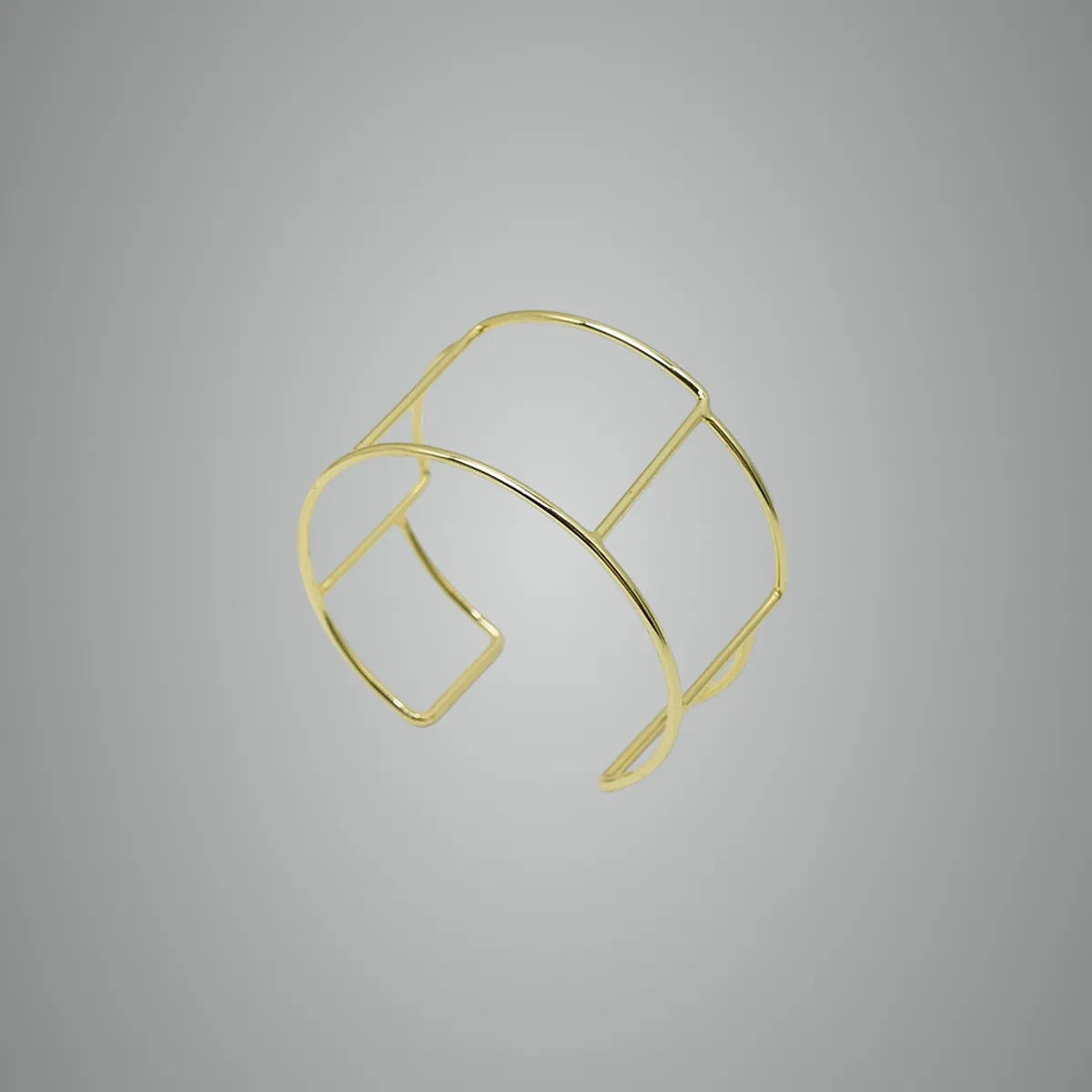Brushed Contour Bracelet Satin 18K Gold Anti Tarnish